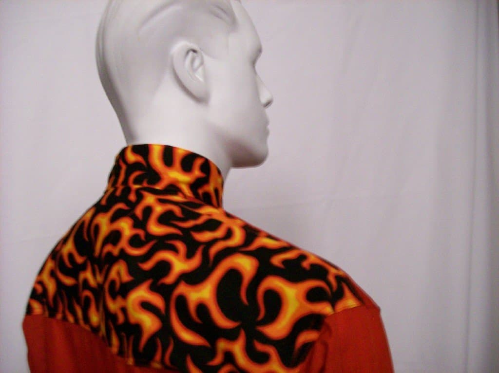 Chefskin Flame Chef Jacket Long Sleeve RED