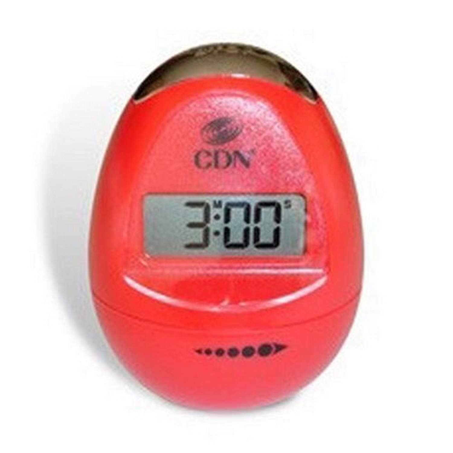 CDN Egg Shaped Timer 100 Minutes by Minute/ Second, Red