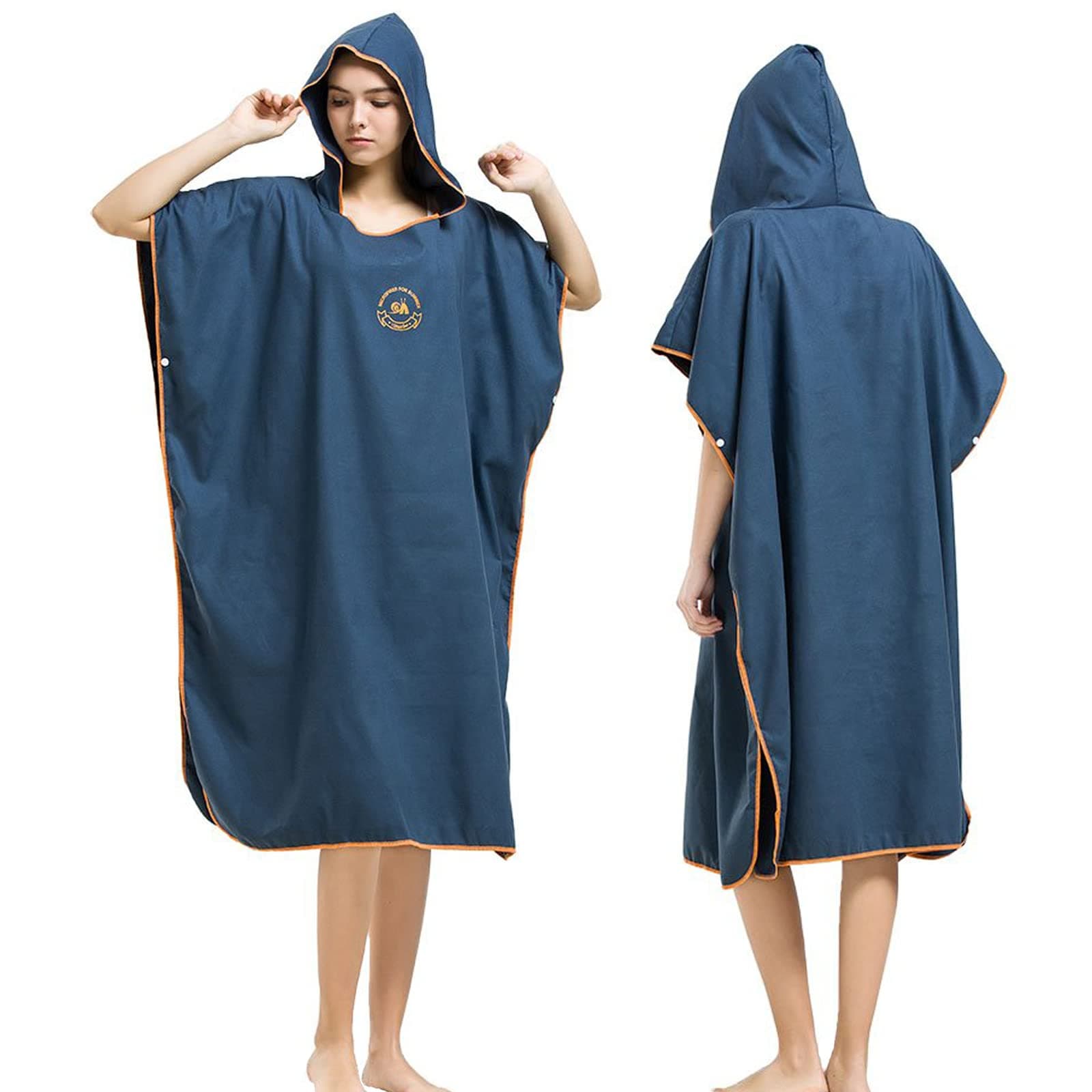 Hiturbo Changing Robe Towel Poncho with Hood for Surfing Swimming Wetsuit Changing,Compact & Light Weight,One Size Fit All