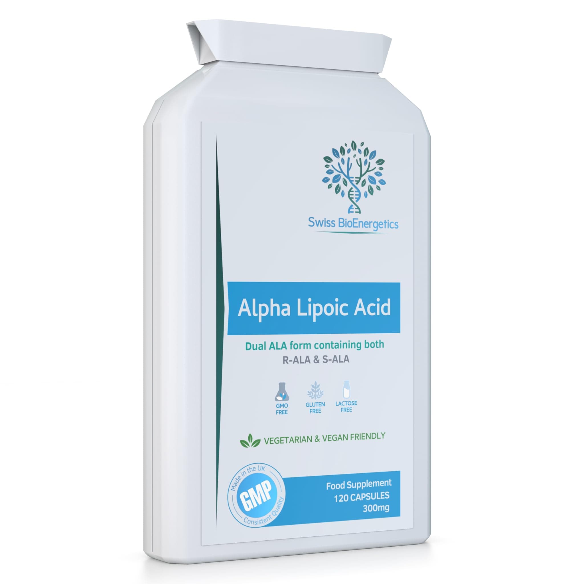 – Alpha Lipoic Acid 300mg 120 Capsules – Dual ALA (Both R-ALA and S-ALA) - UK Manufactured