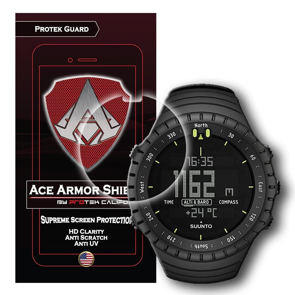 Ace Armor Shield Shatter Resistant Screen Protector for the suunto core all black military with free lifetime replacement warranty