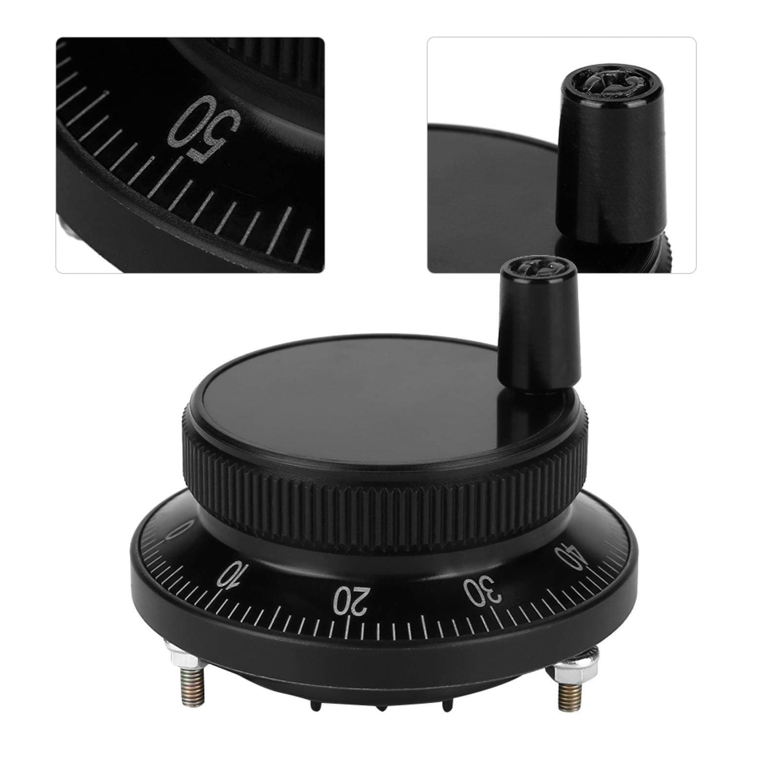 5V 60Mm Pulse Encoder, Manual Hand Encoder, CNC for Manual Pulse Input Type Milling Machine for CNC System(Black)