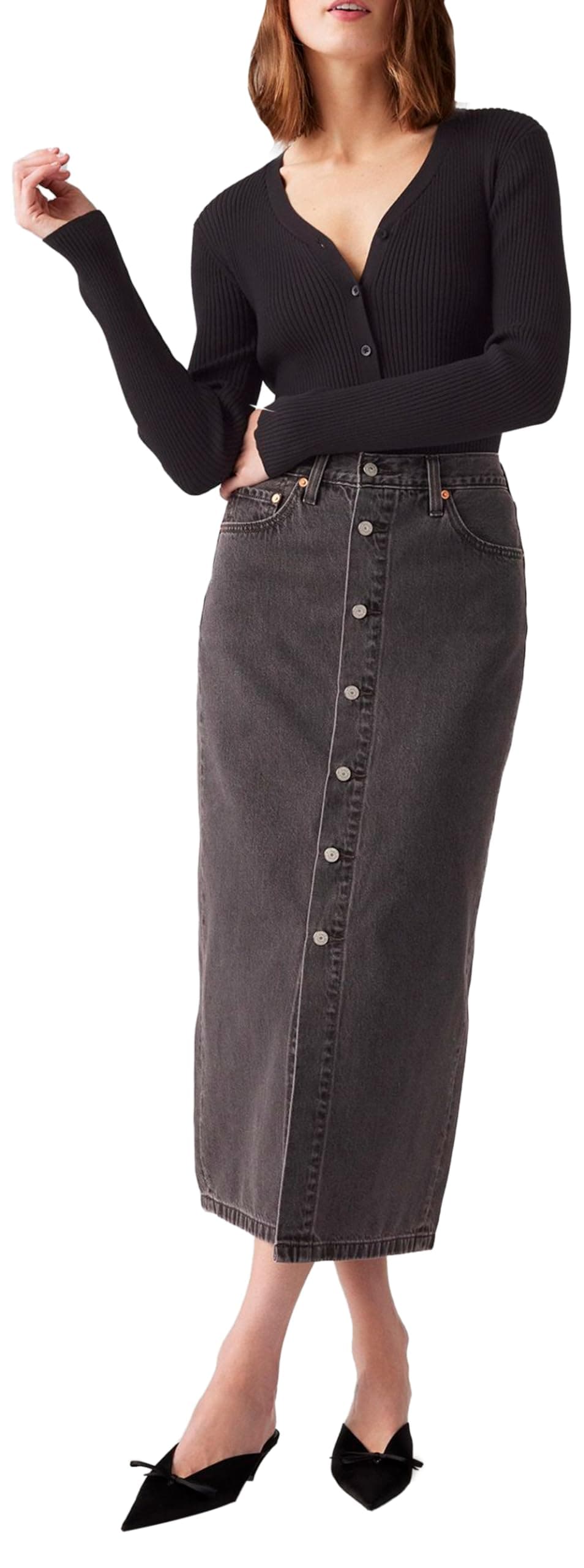 Levi's Women's Button Midi Skirt