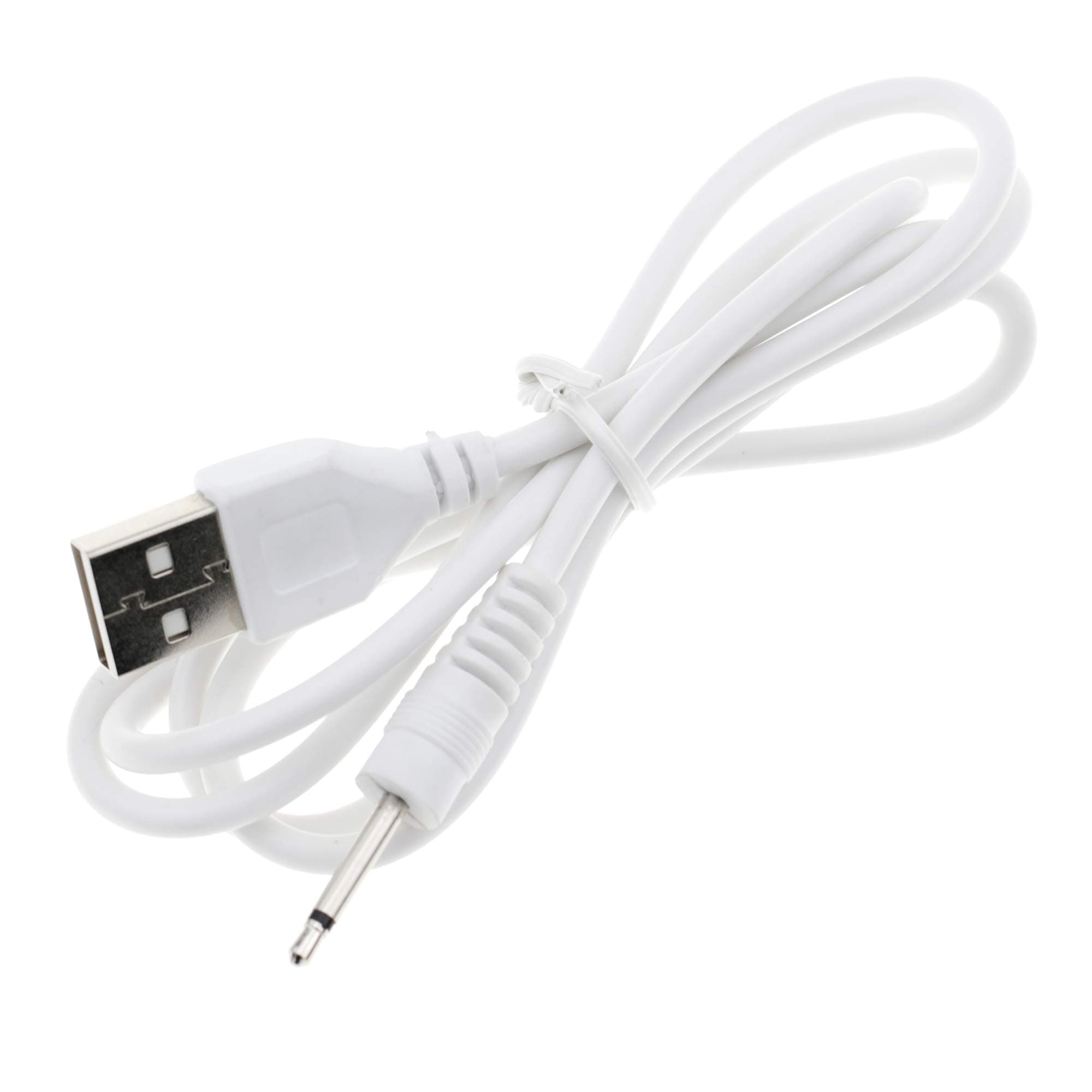 1pc Replacement DC Charging Cable | USB Charger Cord - 2.5mm (White) - Fast Charging USB Charging Cable Jack for Tracys Dog for Tracy's Dogg Wand Vibrating Massager Clitoral Sucking Vibrator Charger