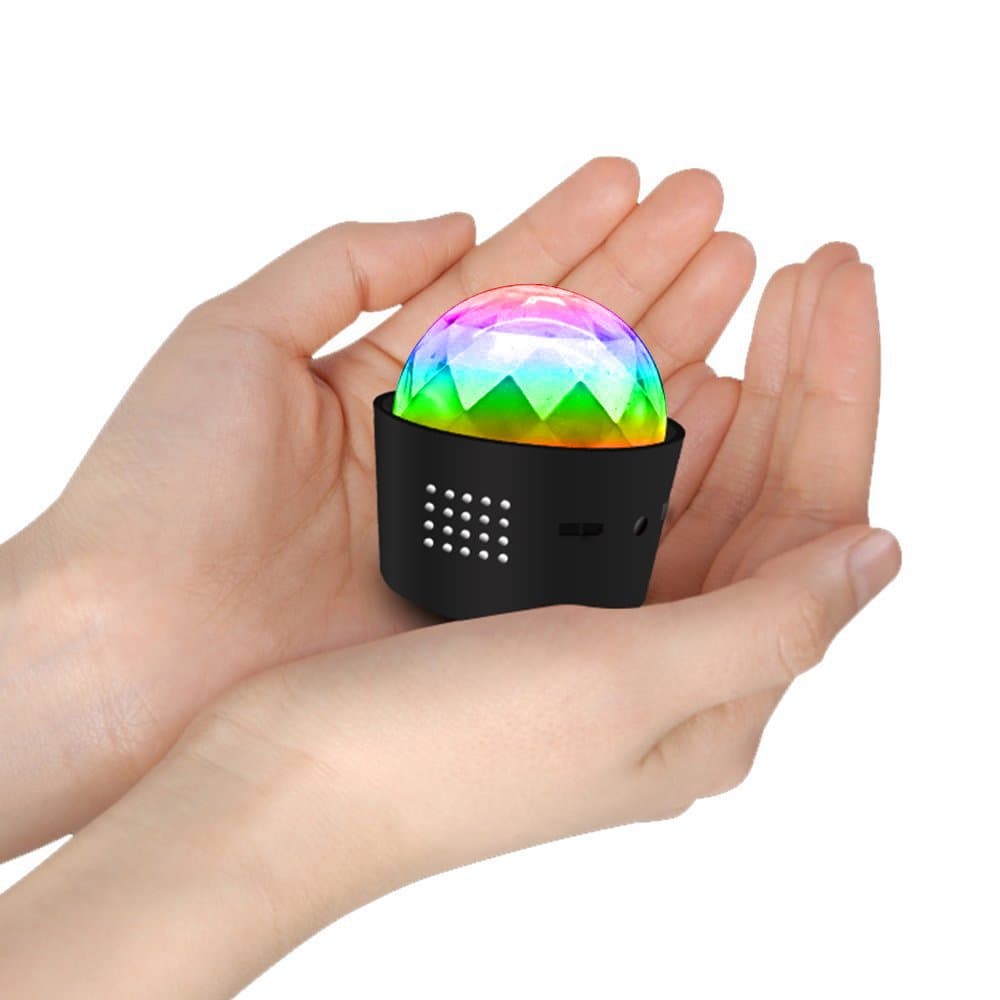 Mini Disco Light Miuko, Sound Activated Strobe Light Disco Ball DJ Light Party Light Led Stage Light Car Mirror Ball Glitter Ball Magic Rotating Ball Car Decoration Light (Portable Battery Powered)