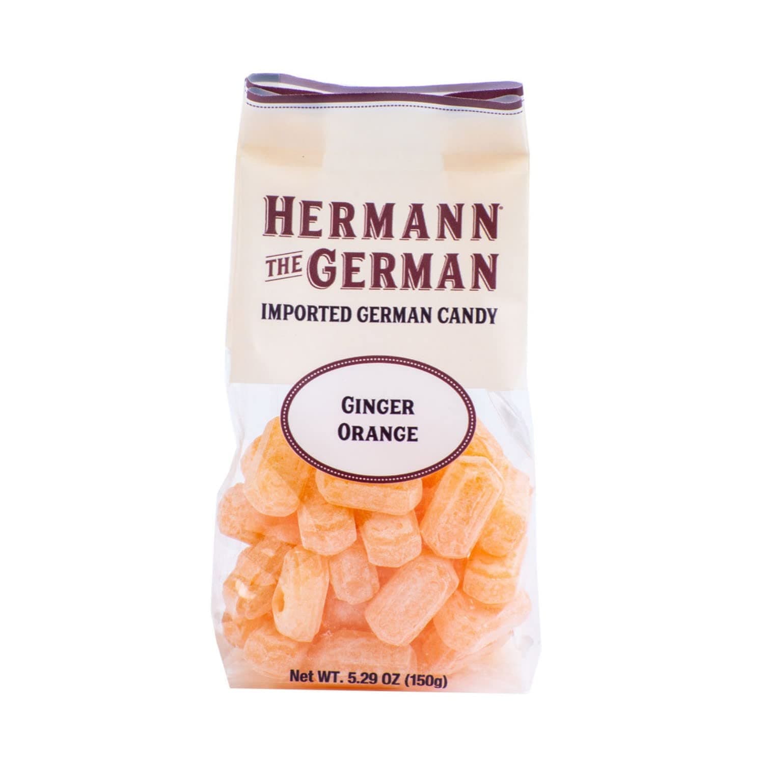 Hermann the German 1 x Ginger Orange Hard Candy 150g