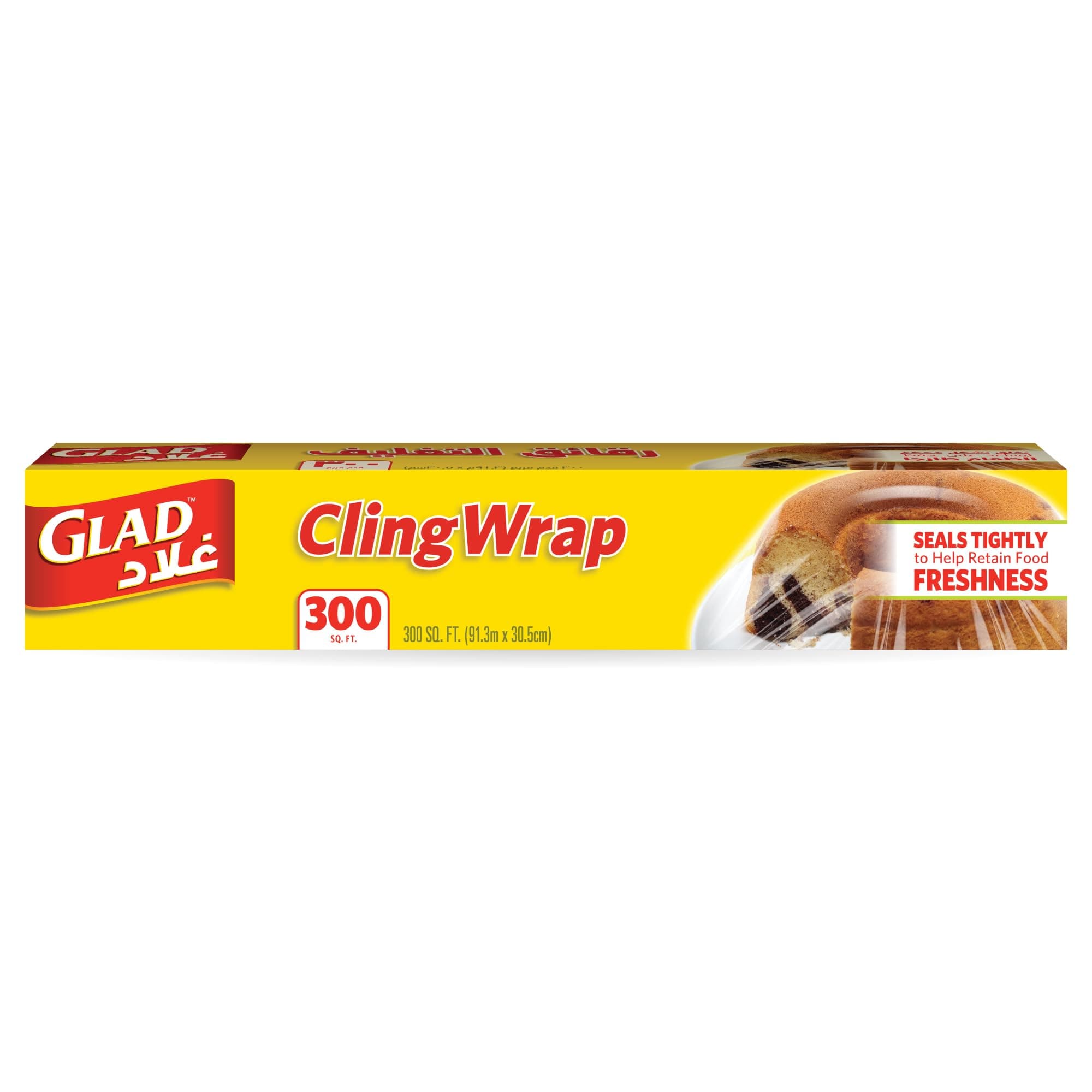 Cling Wrap 300 sqft, BPA Free Cling Film, Microwave safe, Seals Tightly To Help Retain Food Freshness