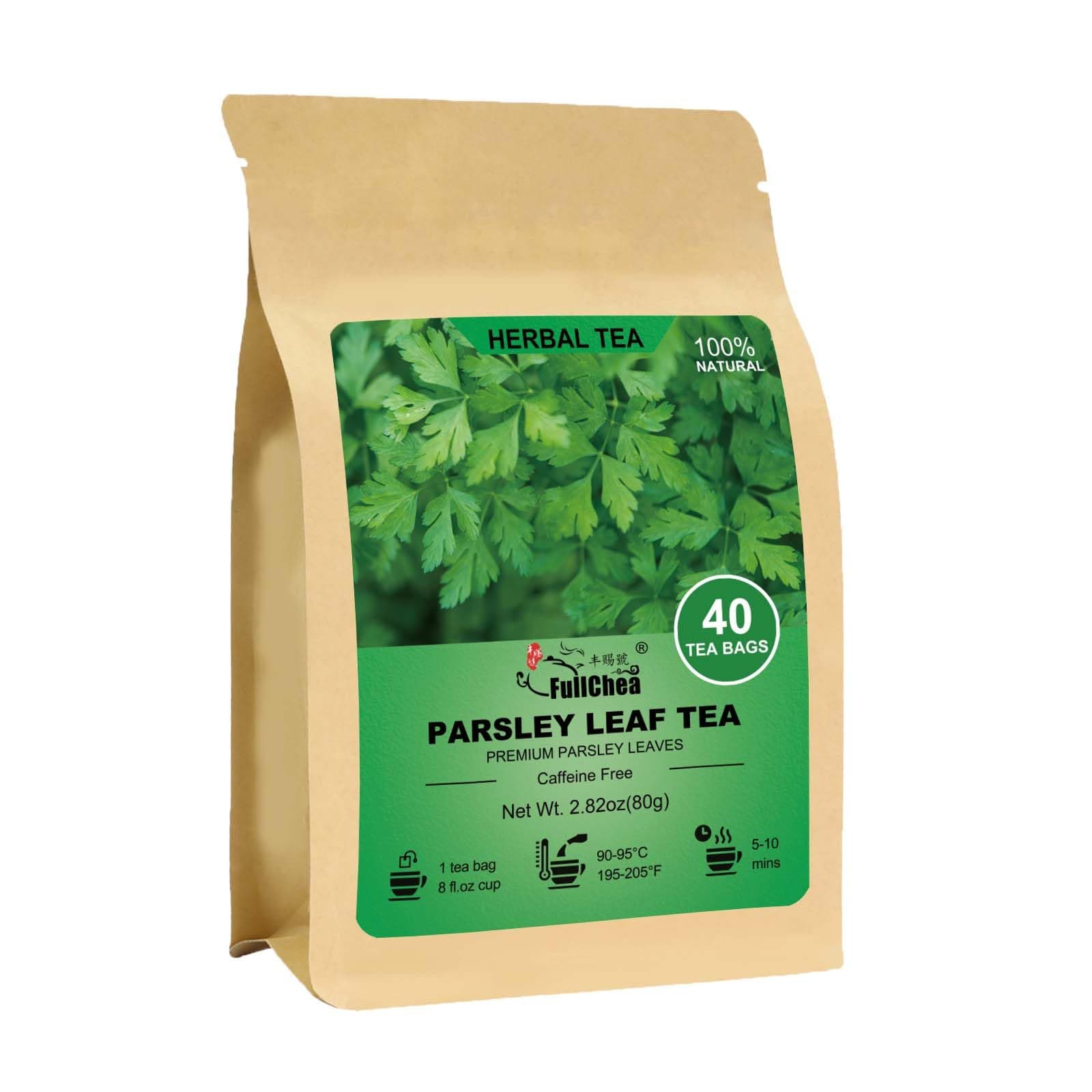 FullChea - Parsley Tea Bags, 40 Teabags, 2g/bag - Premium Parsley Leaves - Non-GMO - Caffeine-free - Aid Digestion & Boost Immunity