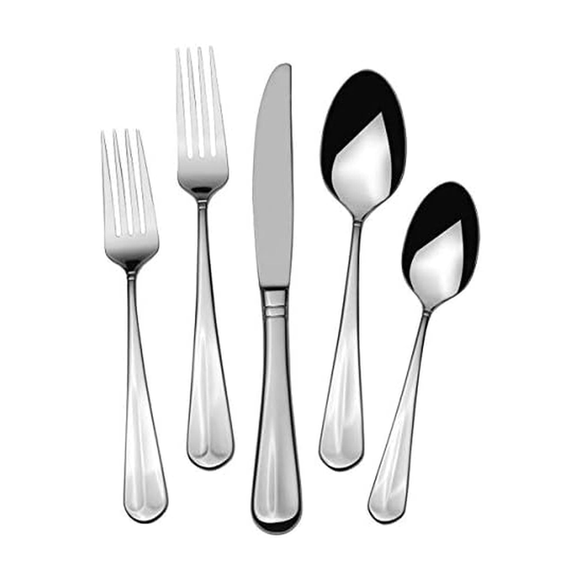 Mikasa Colette 45-Piece Flatware Set, Silver