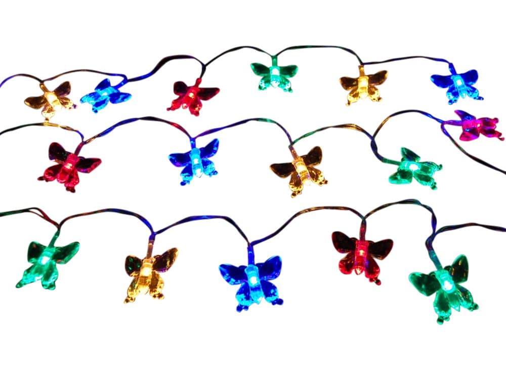 Butterfly Solar Outdoor LED String Lights
