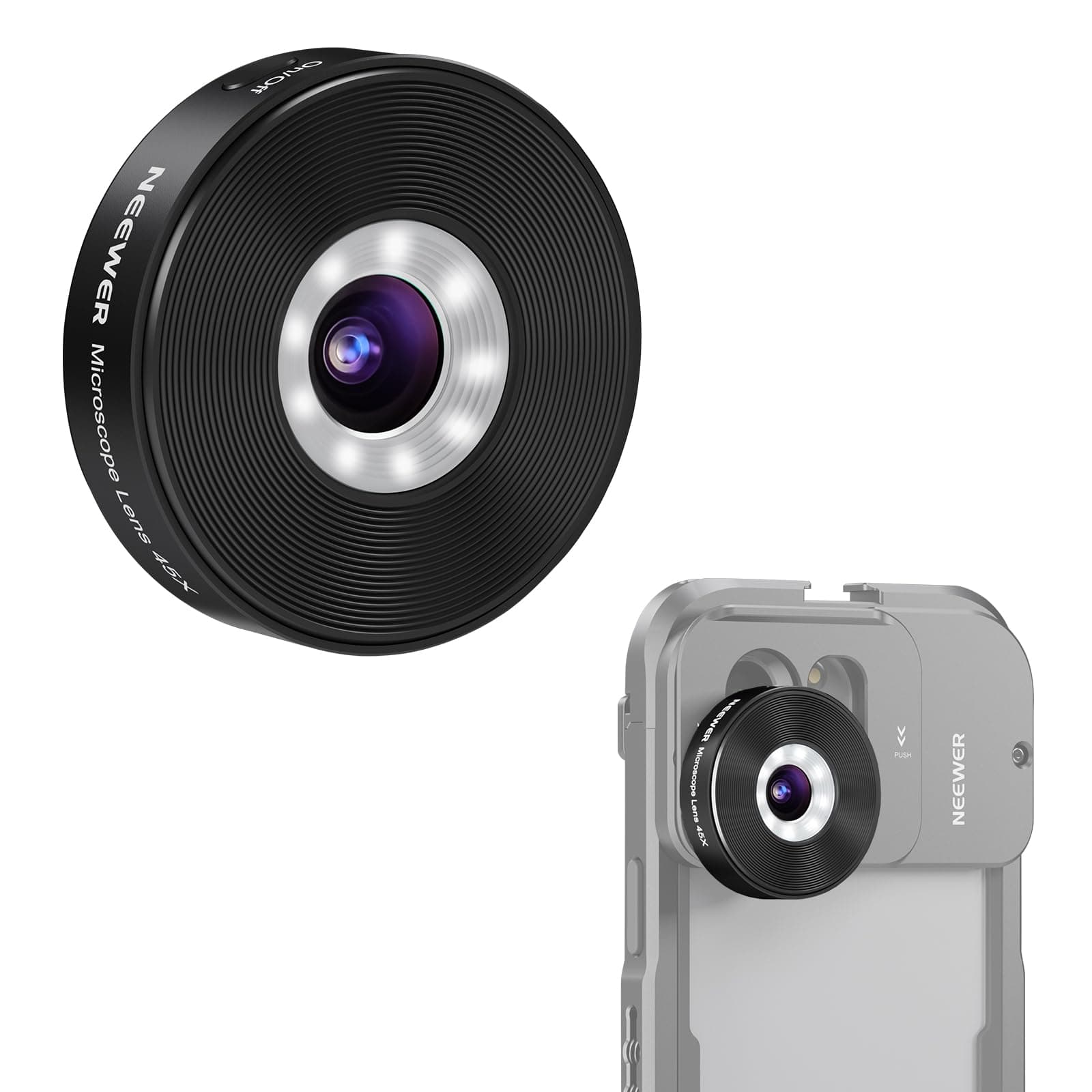 18mm HD 100° Wide Angle Lens for 17mm Thread Lens Backplane, 0.5X Magnification Compatible with SmallRig NEEWER iPhone Samsung Phone Cage with 17mm Lens Adapter, Compatible with Sandmarc, LS-32