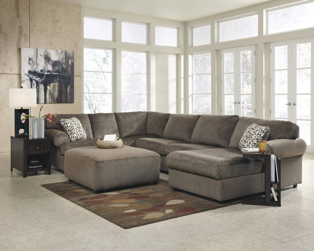 Zikra L Shape Five Seater Sofa (Mahogany)