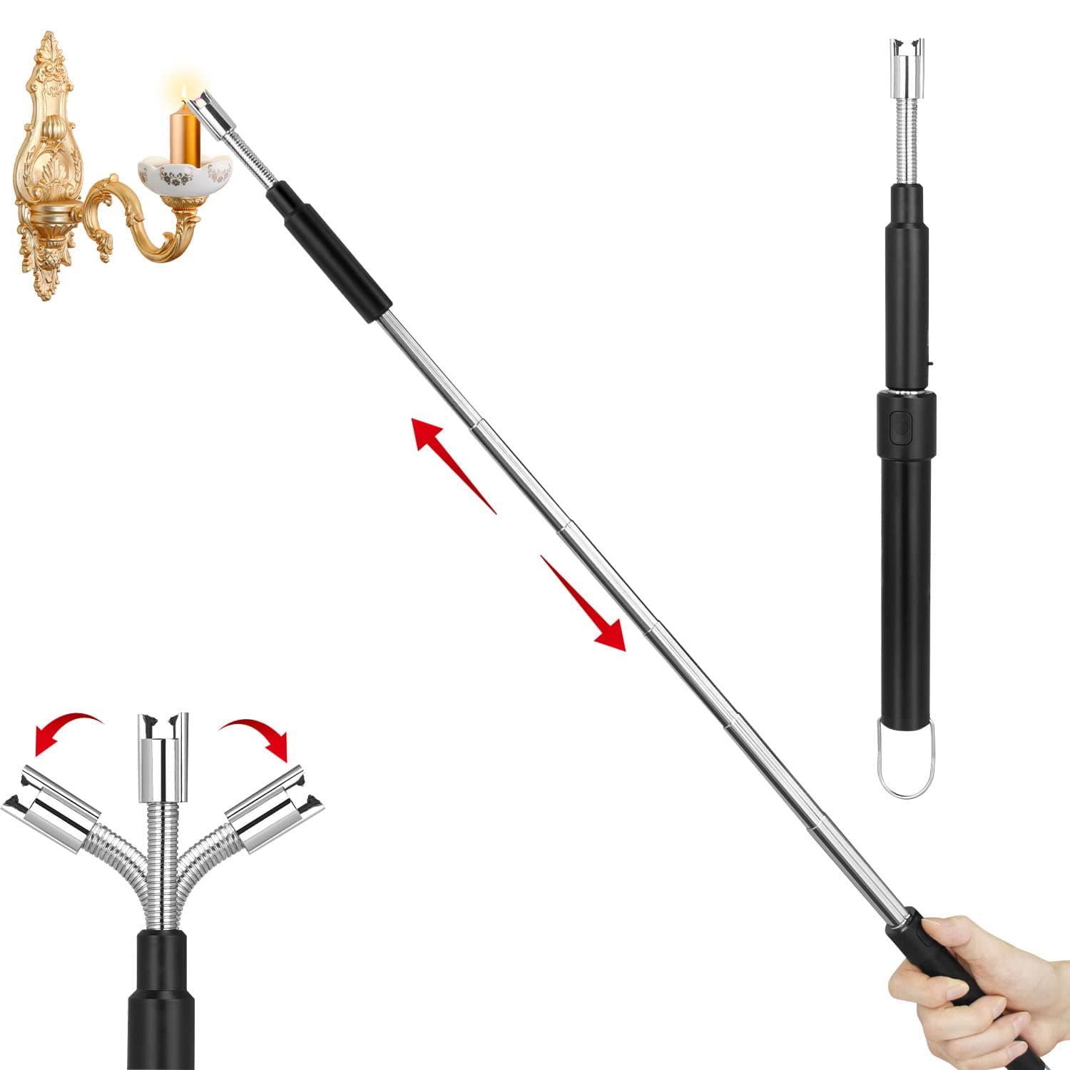 Retractable Electric Arc Long Lighter