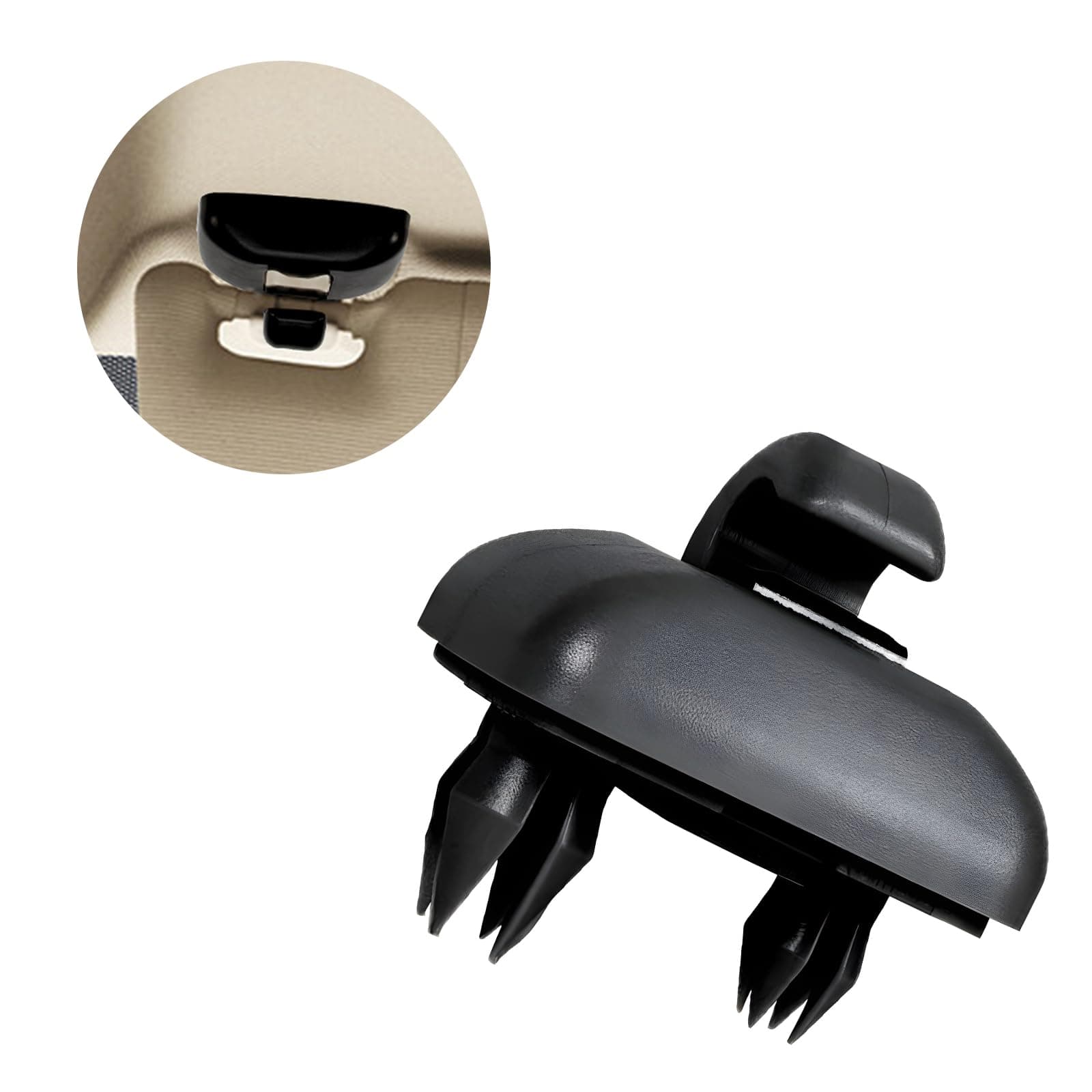 Auto Sun Visor Clip Hook Bracket Interior Sun Visor Hook Clip Bracket Hanger replacement for Audi A1 A3 A4 A5 Q3 Q5(8E0 857 562) A7 B6 B7 B8 S4 S5 (1PC)
