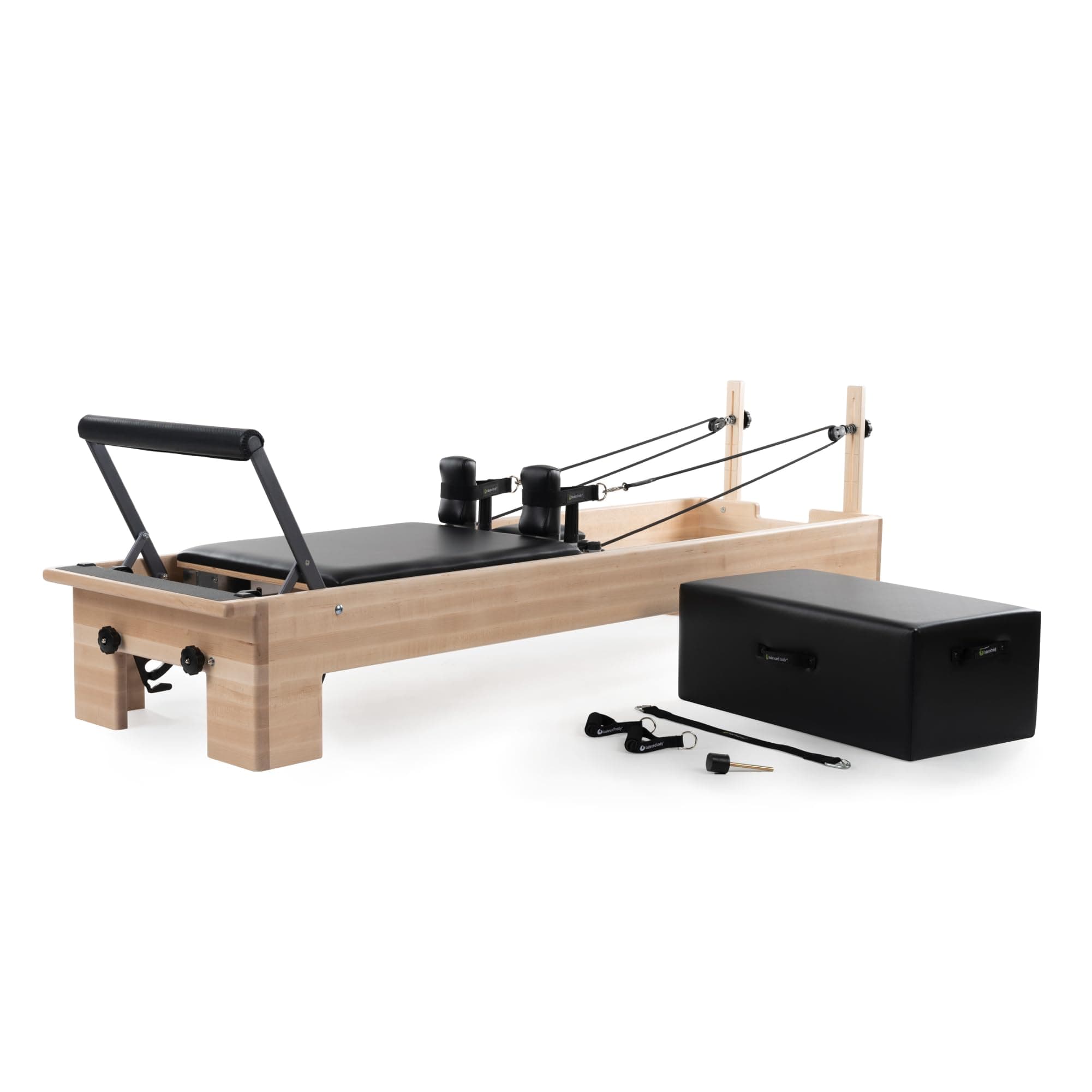 Balanced Body Studio Pilates Reformer with Sitting Exercise Box, Pilates Machine for Studio or at-Home Gym Equipment, Exercise Equipment for Fitness and Well-Being