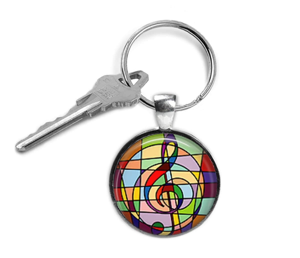 Music Note Key Ring - Piano, singing, choir