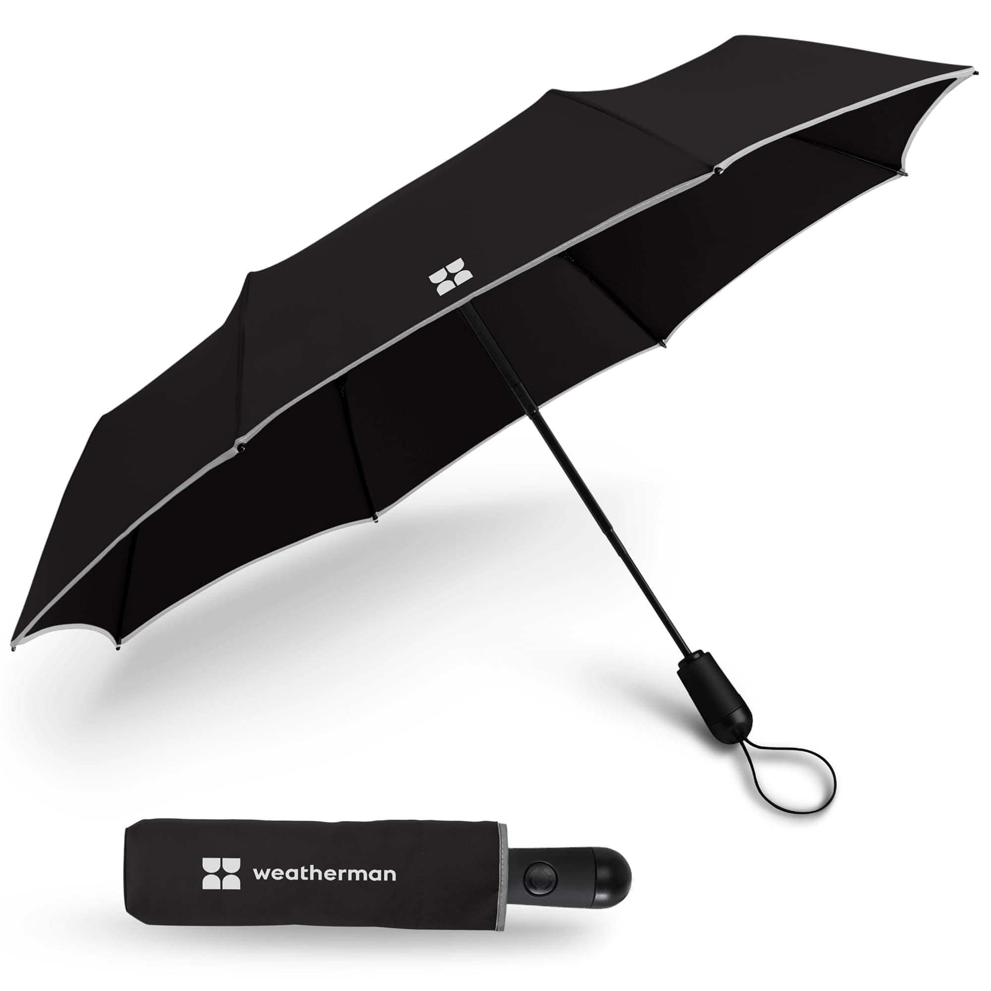 Travel Windproof Compact Umbrella (Black)