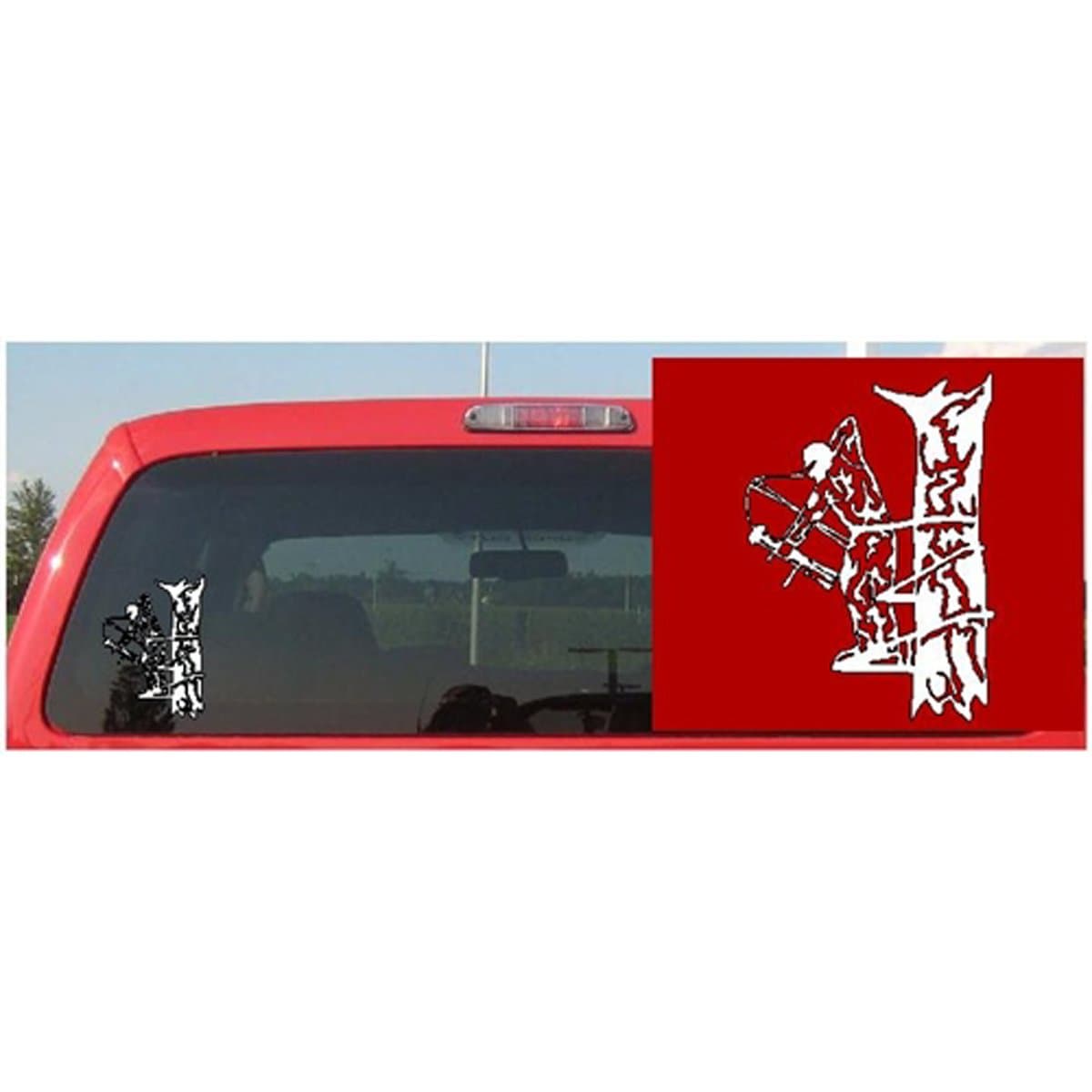 Tree Stand Hunter Decal, White
