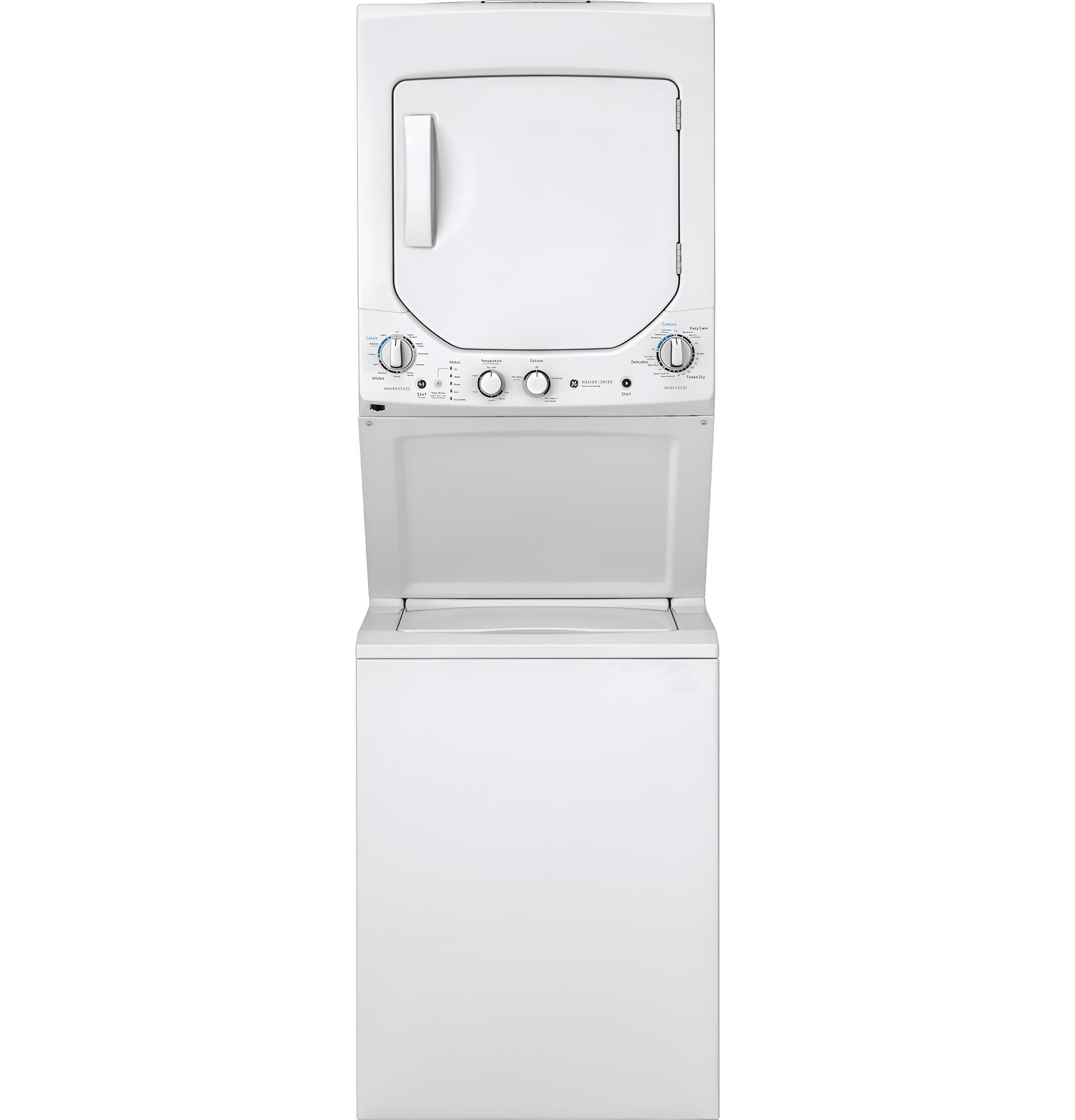Unitized Spacemaker® 3.8 Cu. Ft. Washer and 5.9 Cu. Ft. Electric Dryer Laundry Center, 27-Inch, White – GUD24ESSMWW