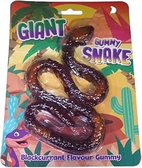 Giant Snake Gummy Jelly Novelty Sweets Gummies Flavoured Jellies Blackcurrant Flavour Gummy 120g (Giant Snake)