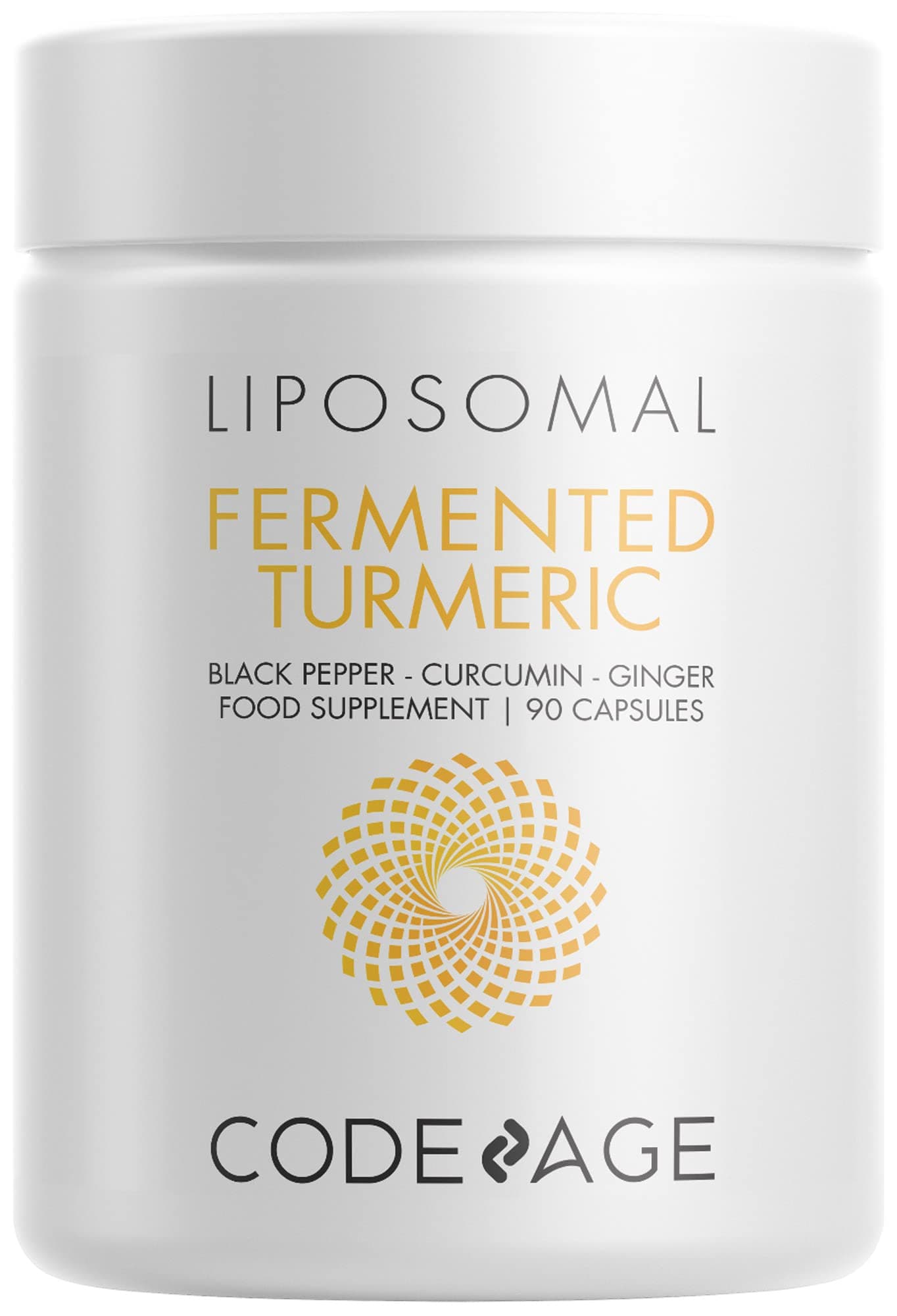 Fermented Turmeric with Essential Oils + Digestive Bitters + Adaptogenic Herbs for Improved Absorption, Joint Support, Stress Relief Supplement, Turmeric Curcumin, 90 Capsules