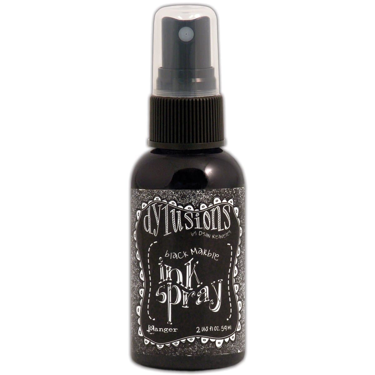 Dylusions Ink Spray 2oz, Black Marble