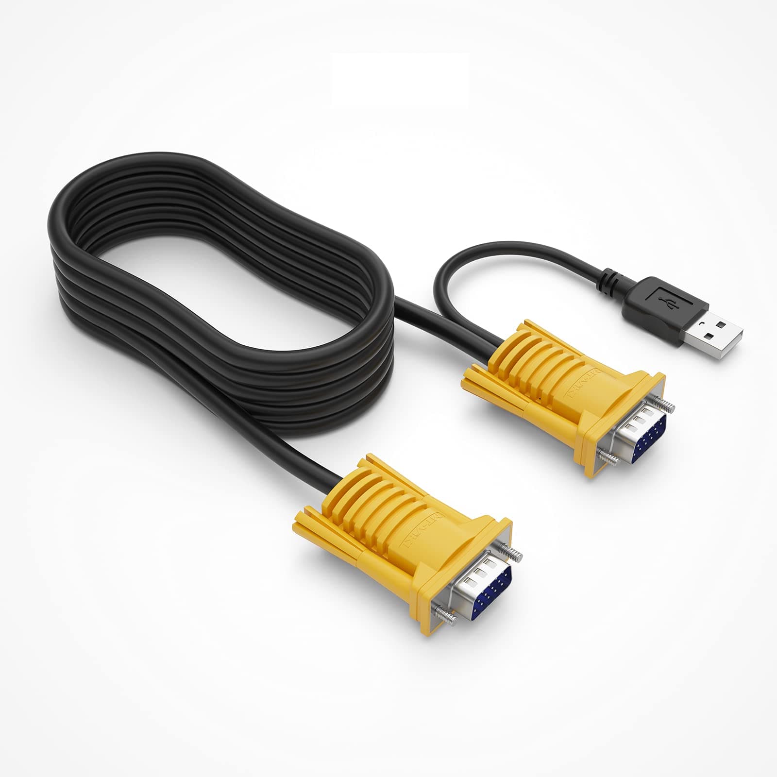 MT-VIKI 2-in-1 USB VGA KVM Cable 5m (16ft) for USB KVM Switch VGA
