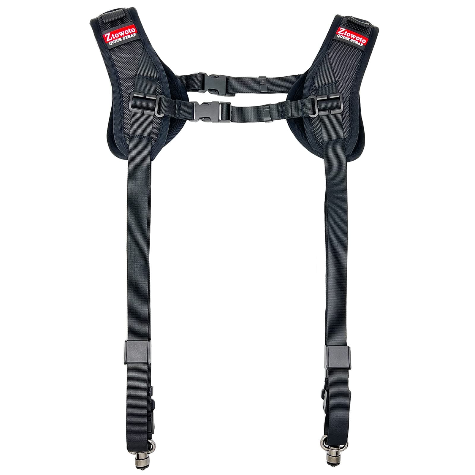 Camera Shoulder Double Strap Harness Quick Release Adjustable Dual Camera Tether Strap and Safety Tether for DSLR SLR Camera (Focus)