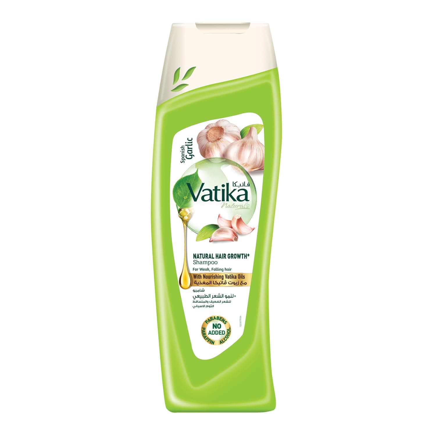 Vatika Naturals Spanish Garlic Natural Hair Growth Shampoo 400ml | For Natural Hair Growth | With Nourishing Vatika Oils | For Weak & Falling Hair