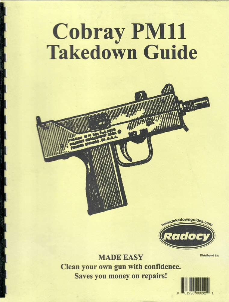 Radocy Cobray PM11 Takedown Guide Spiral Bound Reference Book