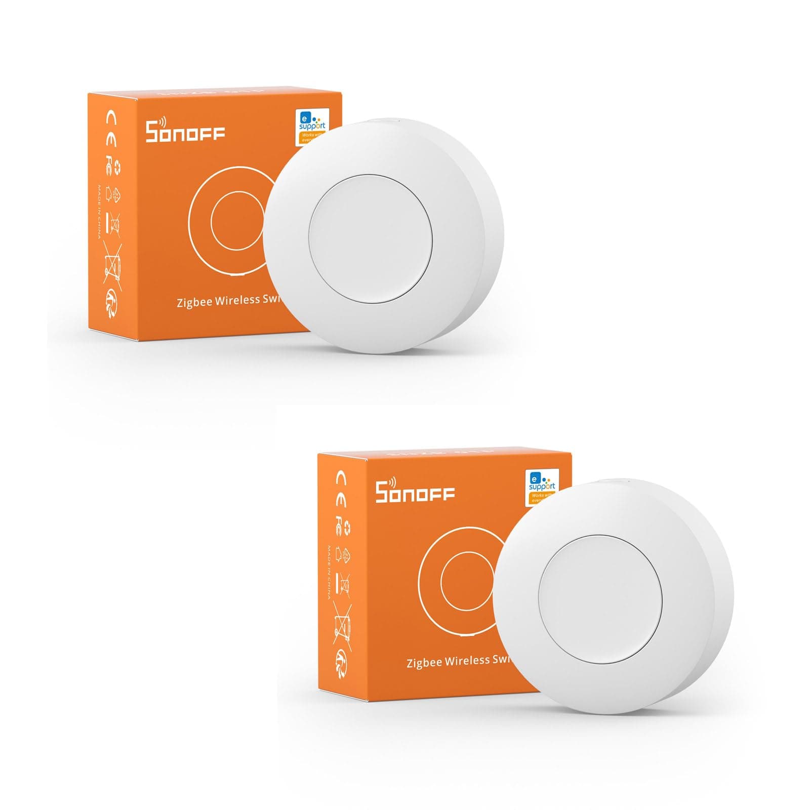 SONOFFZigbee Switch, SNZB-01P Wireless Button, Support Create Smart Scenes, Trigger Connected Devices in eWelink App with Three Control Options, Requires SONOFF ZigBee Bridge