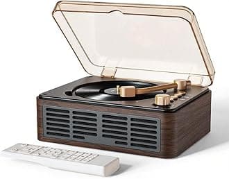 CD Player with Speakers Bluetooth Nostalgic Retro Portable CD Players for Home Wood Music Player FM Radio for HomeWired and Remote Control-Walnut Brown