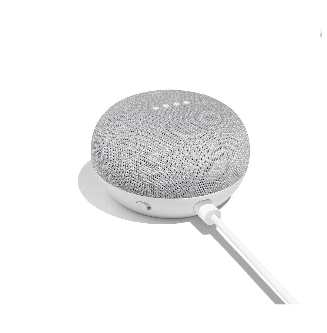 Google Nest Mini 1st Generation Bluetooth Speaker (International Version) with US Power Adapter (Chalk), Gray, GG1STAPG1