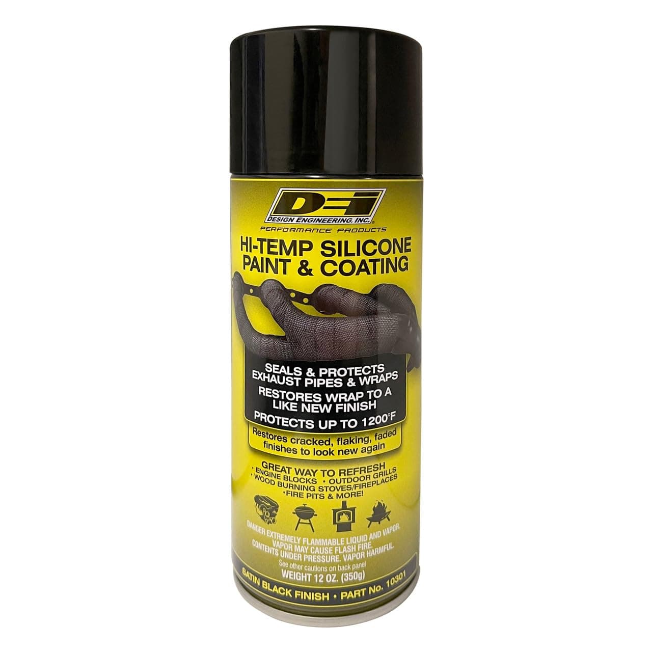 Design Engineering 010301 High-Temperature Silicone Coating Spray - Black, 2 Pack