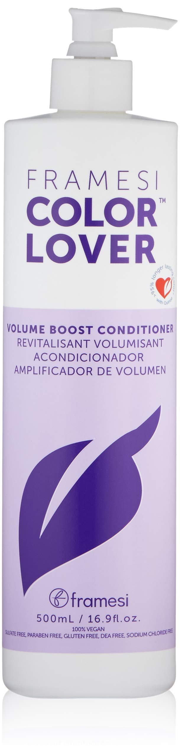 FramesiColor Lover Volume Boost Conditioner, 16.9 fl oz, Sulfate Free Volumizing Conditioner with Quinoa and Coconut Oil, Color Treated Hair