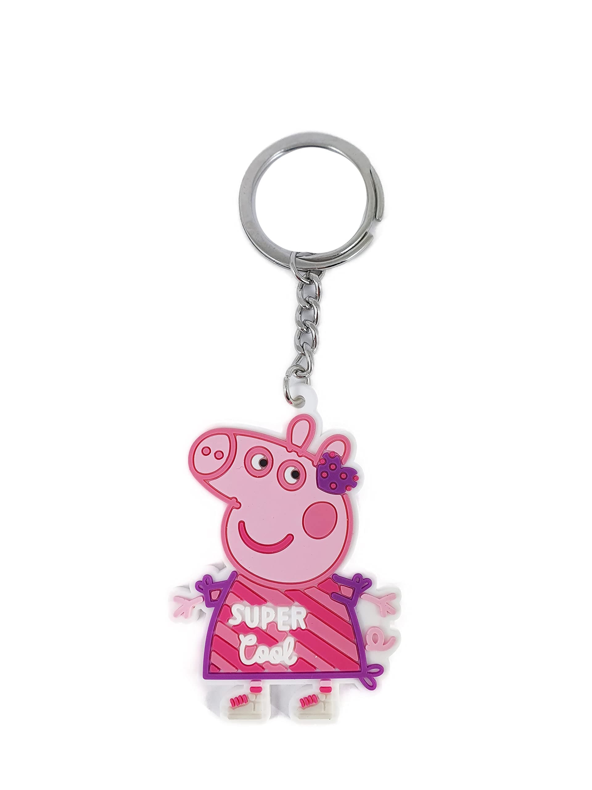 Peppa Pig Rubber Keyring Keychain (Pink)