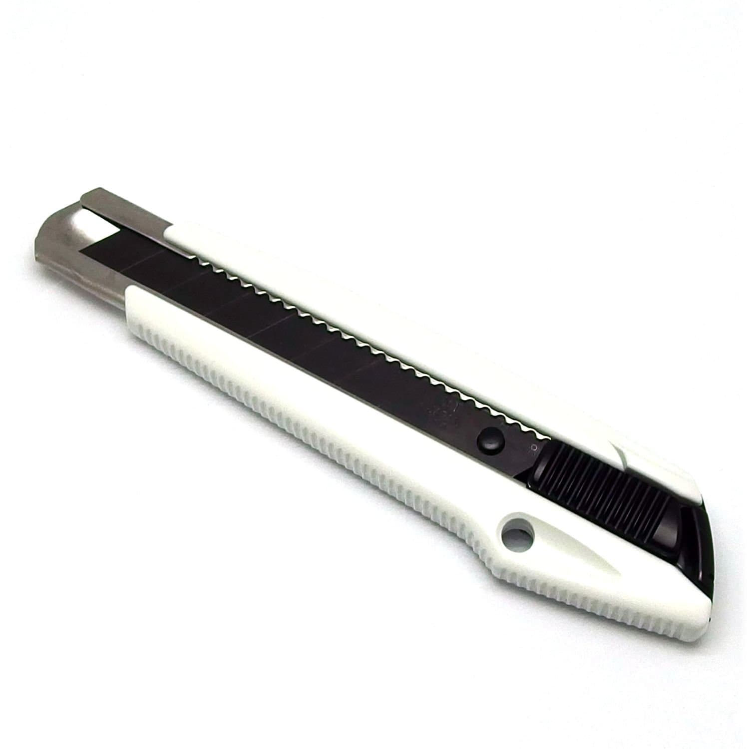 NT Cutter Extra Sharp; Blade Utility Knife, Black and White (MNCR-L1R), 18mm Heavy-Duty