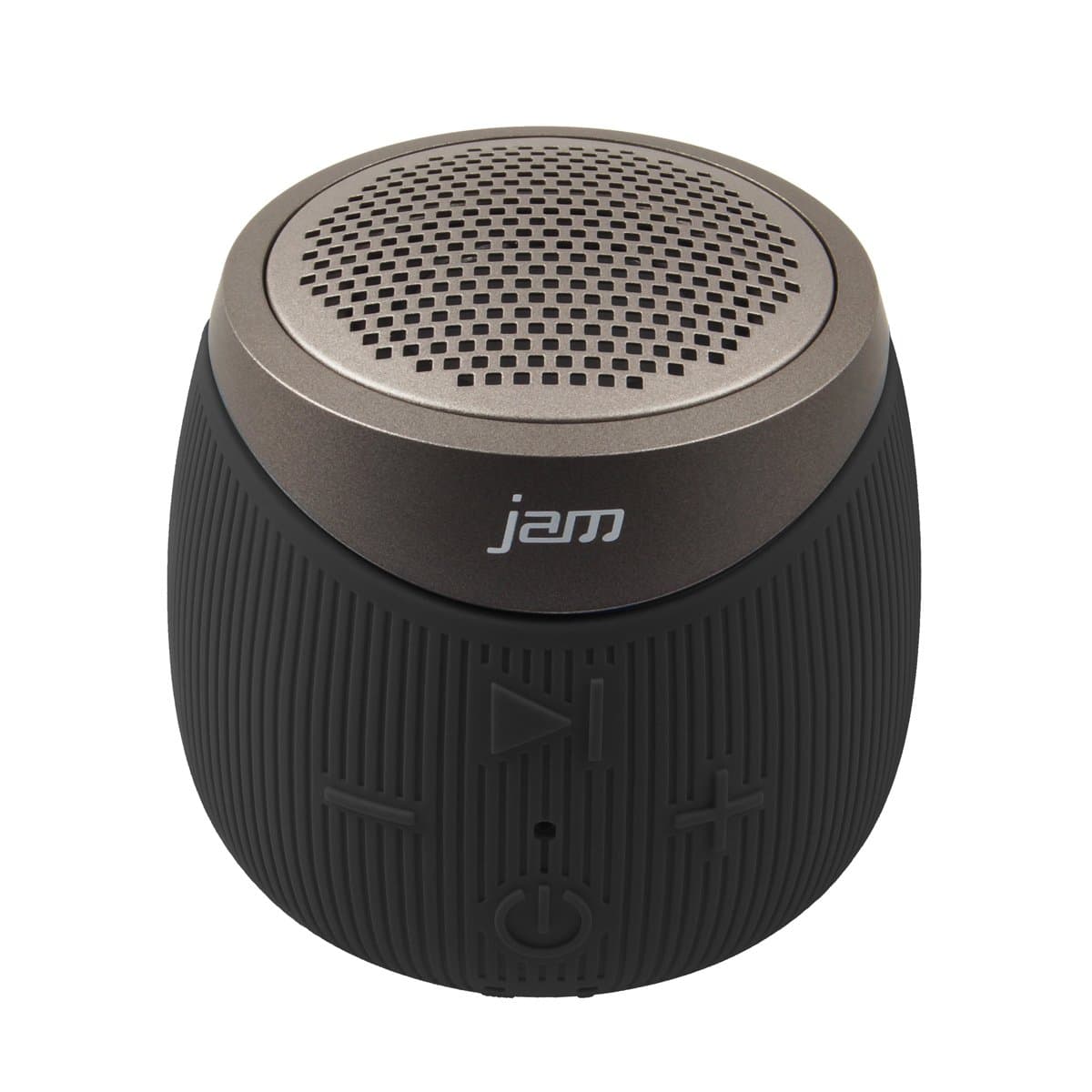 Jam Audio Double Down – Portable Bluetooth Wireless Speaker, Splash Proof, Connect Any BT Device, 10m Range, Pair 2 for Stereo, Rechargeable 6hrs Play Time Battery Life, Speakerphone, Aux-In - Black