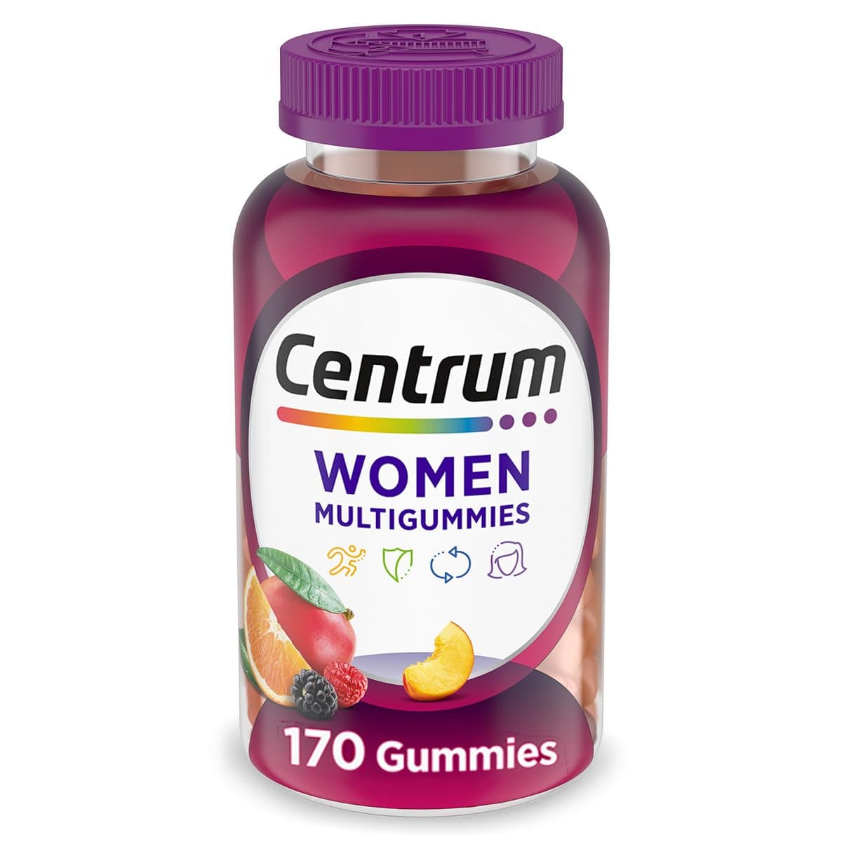 MultiGummies Gummy Multivitamin for Women, Multivitamin/Multimineral Supplement with Vitamin D3, B and Antioxidants, Assorted Fruit Flavor - 170 Count