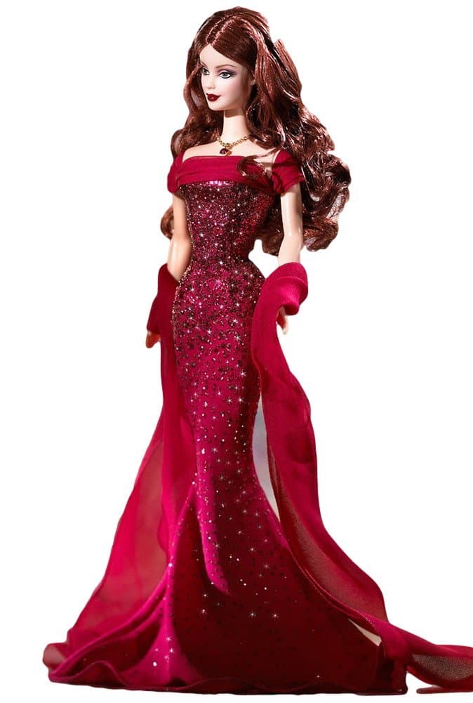 Barbie B3415 2002 Birthstone July Ruby Doll