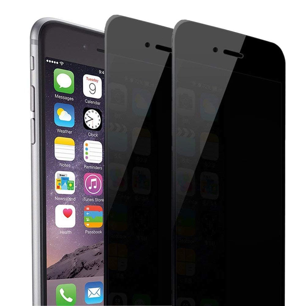 YWXTW [2 Pack] for iPhone 8 Plus iPhone 7 Plus Privacy Screen Protector, Tempered Glass Scratch-Resistant 9H Hardness Bubble Free Black Film Screen Protector for Apple iPhone 7 Plus, 8 Plus