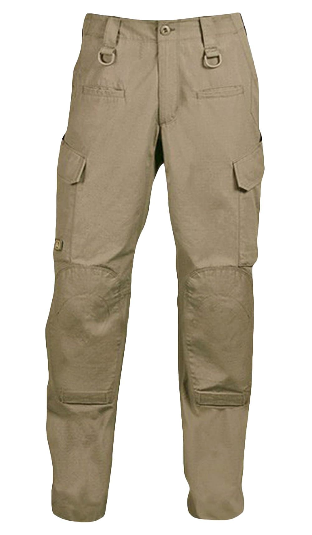 ESDY Men's Outdoor Flat Front Work Multi Pockets Quick-drying Casual Caro Pants Khaki 30