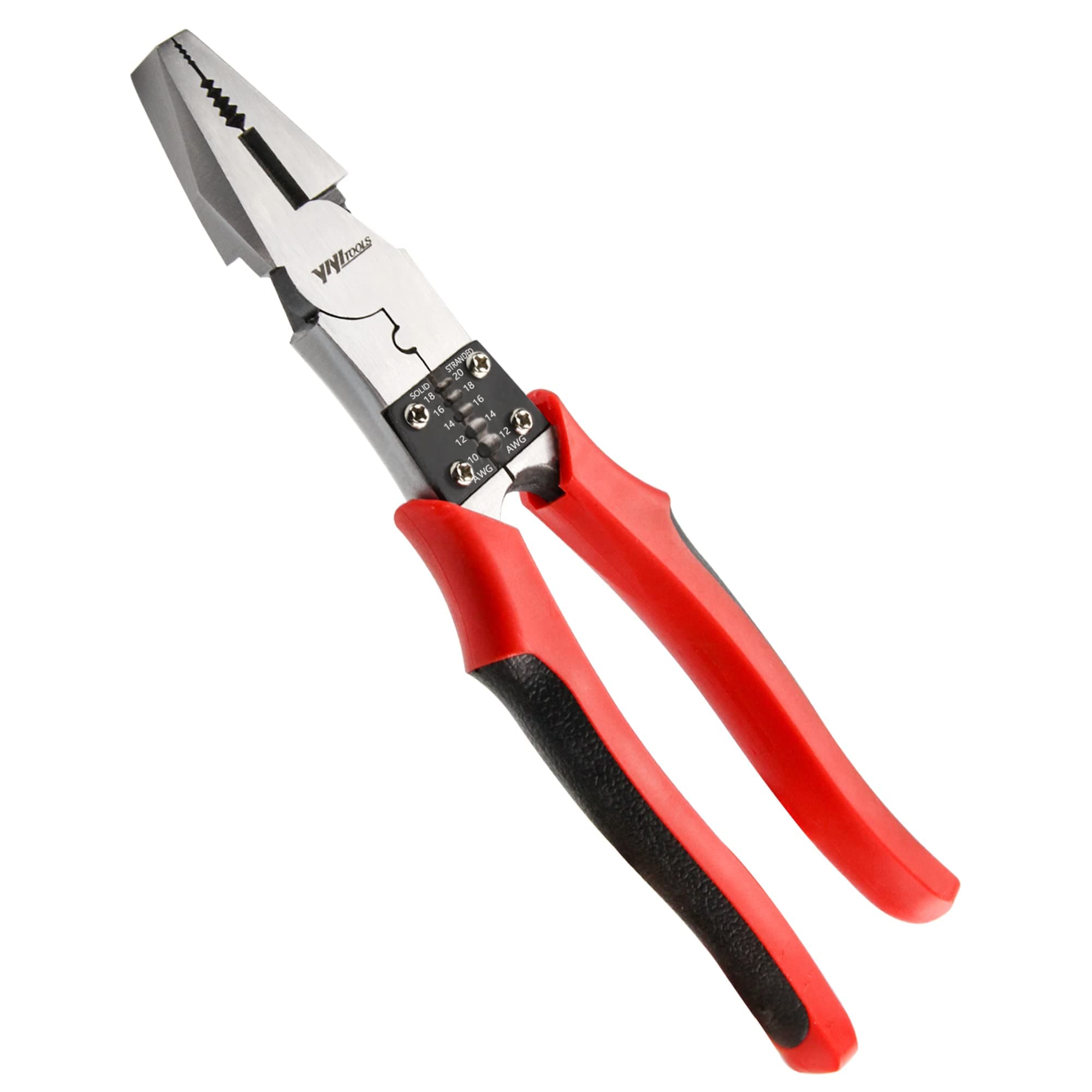 Lineman's Pliers, Combination Pliers with Wire Stripper/Crimper/Cutter Function, Heavy Duty Side Cutting High-Leverage Plier, 8-1/2 inch (HX-1-002)