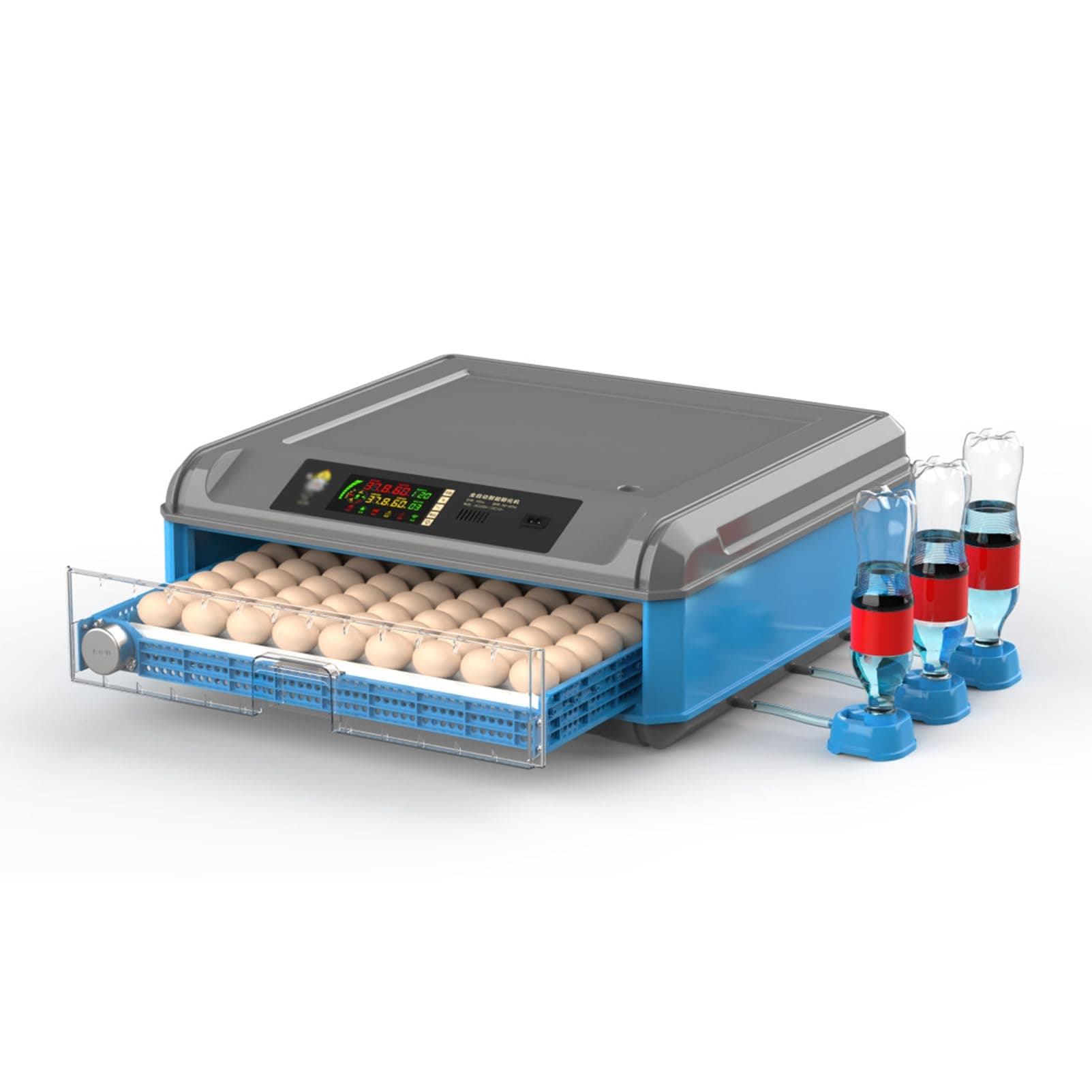Automatic Egg Incubator, Digital Hatching Eggs with Fully Automatic Turner, Poultry Hatching Machine with Humidity Control, for Hatching Chicken Duck Quail Bird Eggs,64Eggs