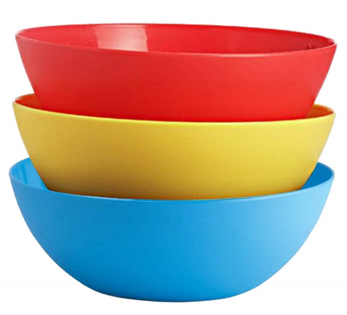 Kuber Industries Plastic Solid Mixing Bowl - 500ml, 3 Piece, Multicolor (CTKTC034731)