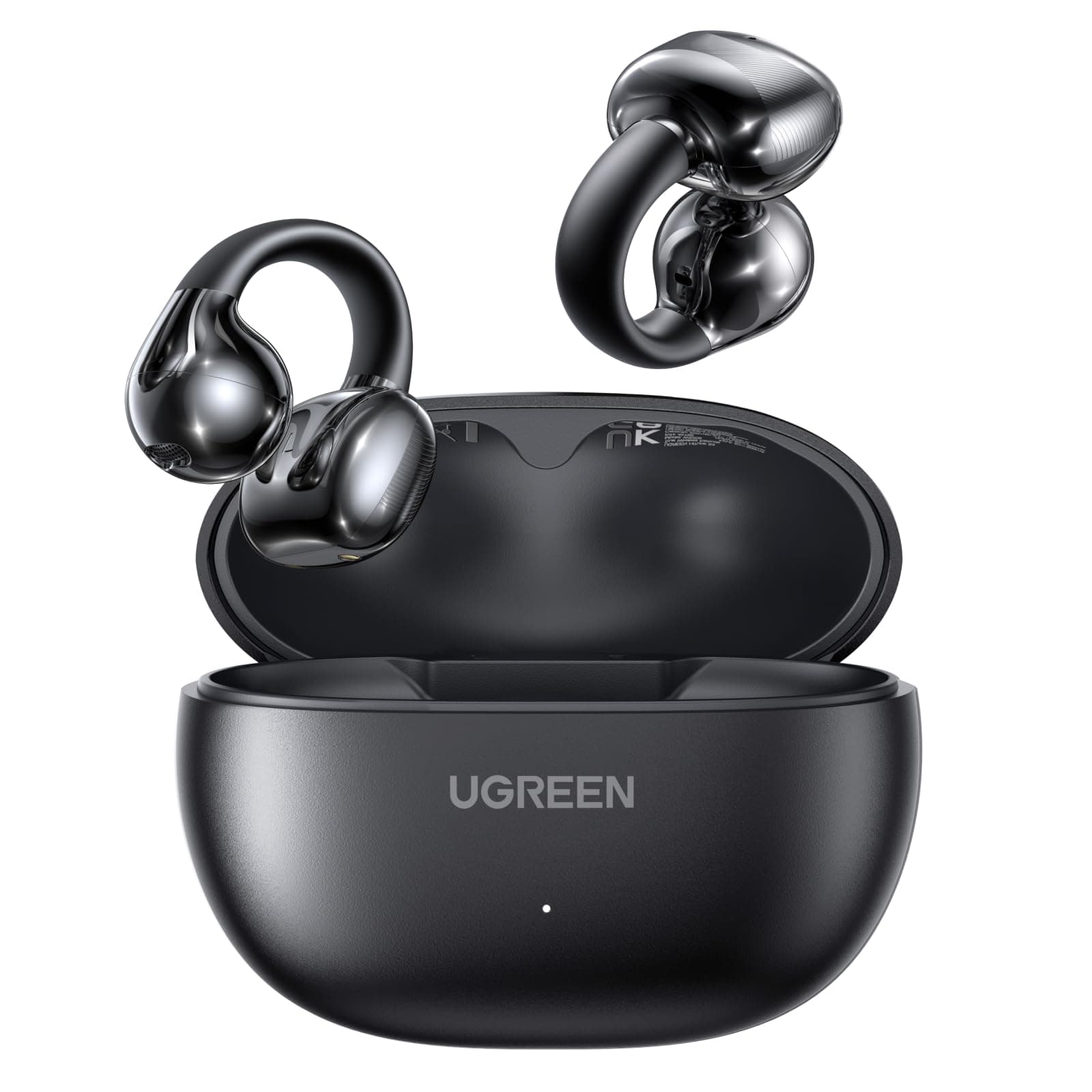 UGREEN HiTune S3 Open-ear Earbuds Wireless Bluetooth 5.4 Earphone Clip-on Headphone ENC Noise Cancelling Mic,Clear Call,30H Playtime,Stereo Bass Audio,IPX5 Waterproof,Comfortable Fit for Running Gym