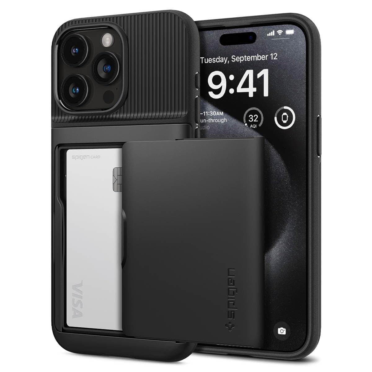 Slim Armor CS Case Compatible with iPhone 15 Pro Max - Black