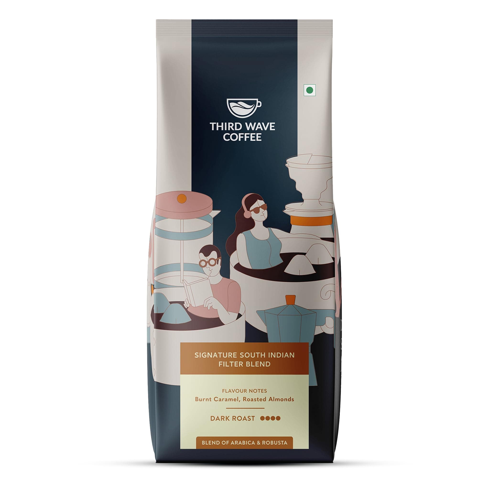 THIRD WAVE COFFEE Signature Filter Coffee Medium Grind, Dark Roast | Pour Over, Electrical Dripper| Arabica Coffee 250g
