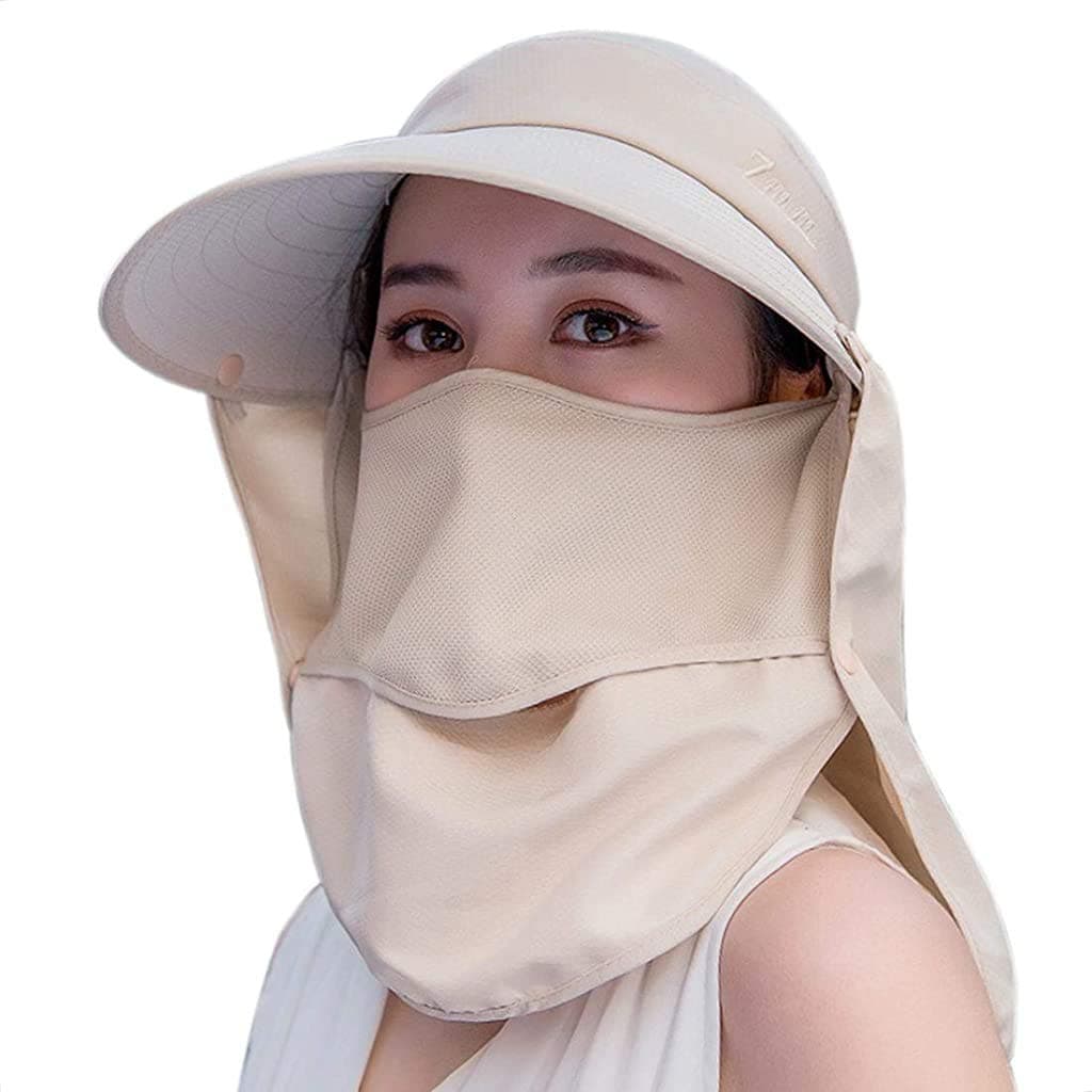 Unisex Summer Hats with Detachable Flaps, Sun Hats for Women, Sun Protection Cap for Women, for Gardening, Beach, Boating, Fishing