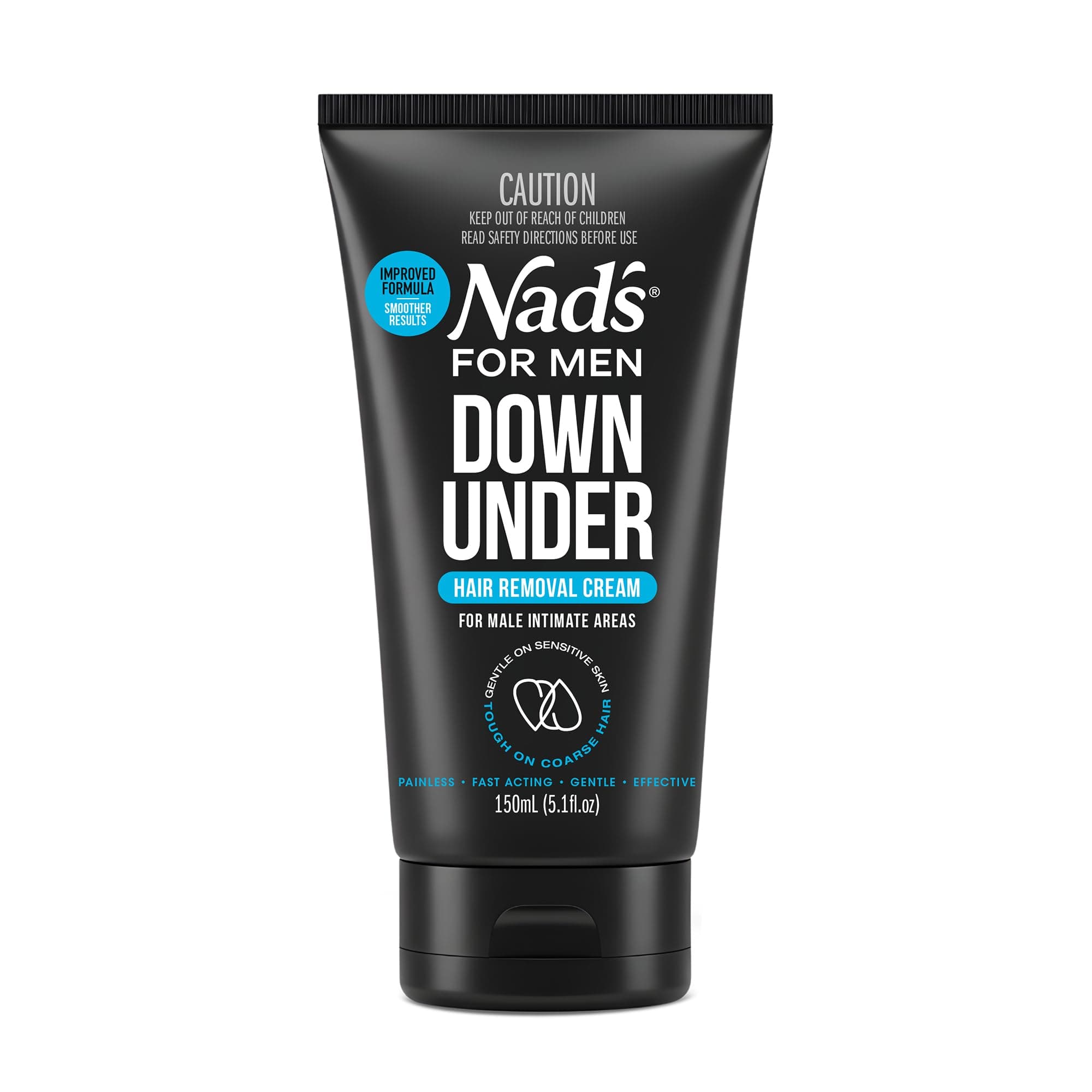 Nad's For Men Down Under Hair Removal Cream, Hair Removal Cream for Male Intimate Areas and Genitals, ‎All Skin Types 150 ml